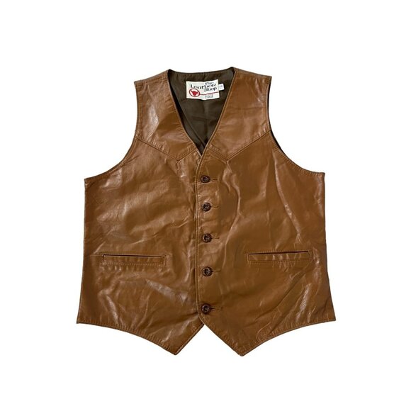 Sears Other - The Leather Shop Sears Mens Vest Brown 38 V Neck Classic Fit Pockets VINTAGE 70S